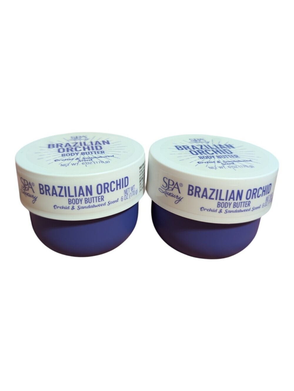 Spa Luxury Body Butter 2 Tubs Orchid & Sandalwood 6oz